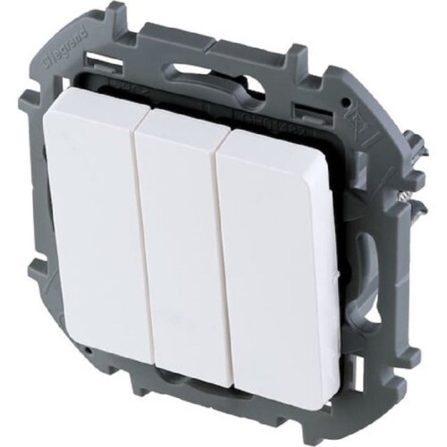 Выключатель без рамки Legrand Inspiria 3-кл. белый фото Выключатель без рамки Legrand Inspiria 3-кл. белый картинка